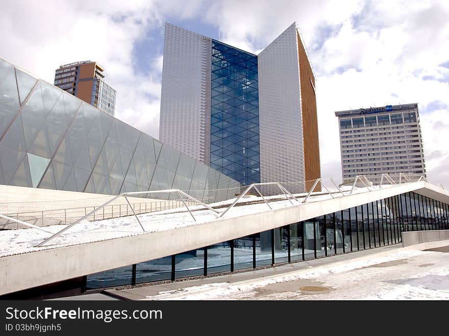 New Architecture Bank Building In Vilnius