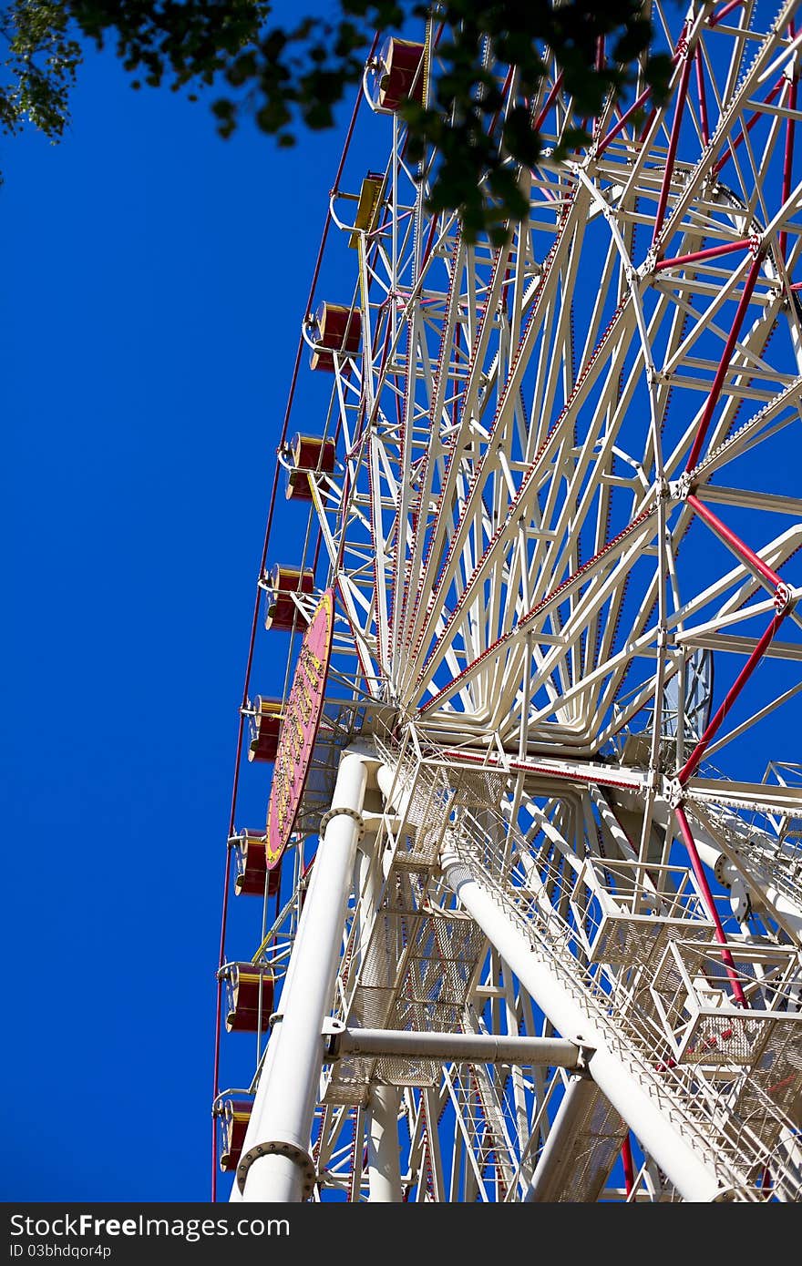 Ferris Wheel and blue sky