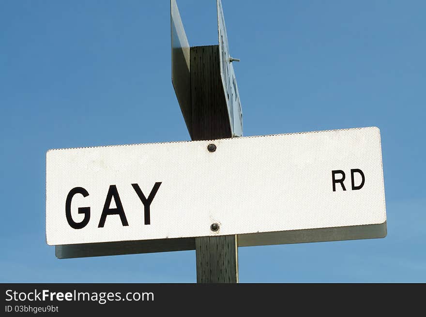 Gay Road Sign