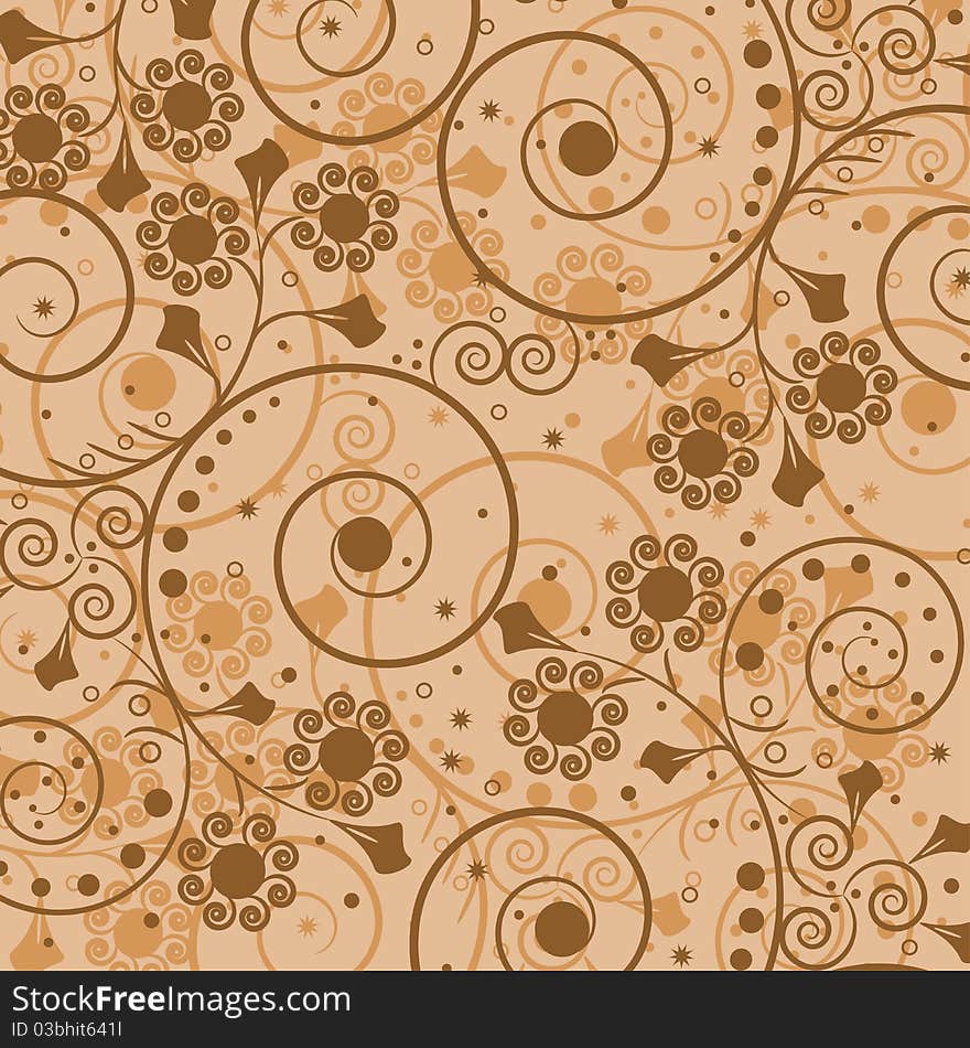 Decorative floral pattern, illustration. Decorative floral pattern, illustration