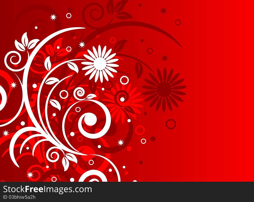 Vector floral abstract background, illustration