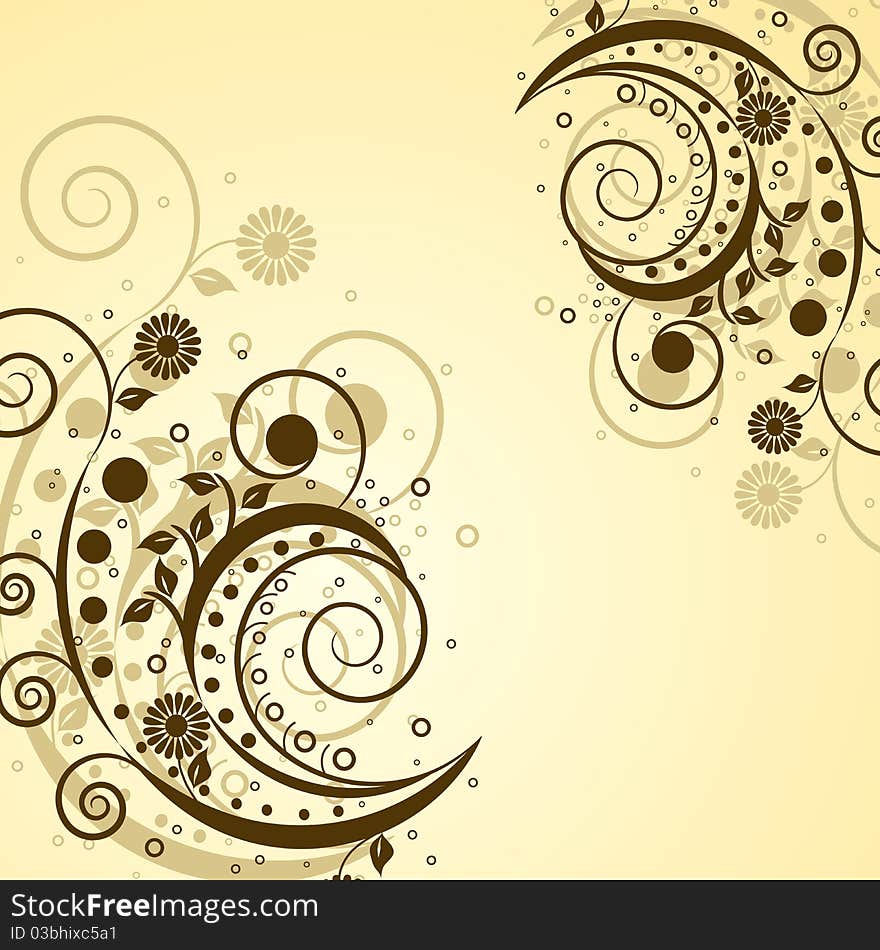 Vector floral abstract background, illustration