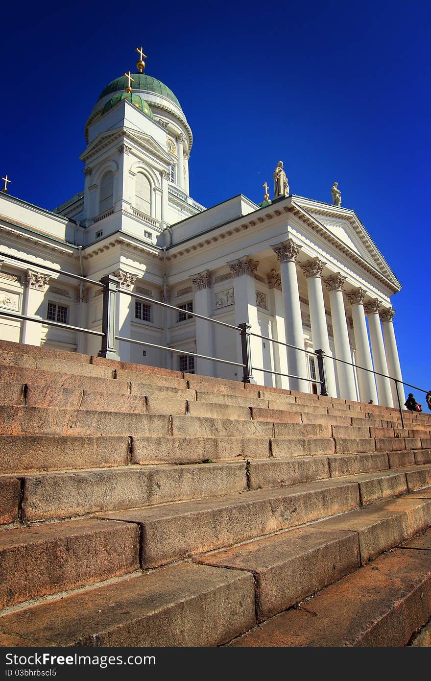 The Lutheran cathedral of Helsinki in the historical centre. The Lutheran cathedral of Helsinki in the historical centre.