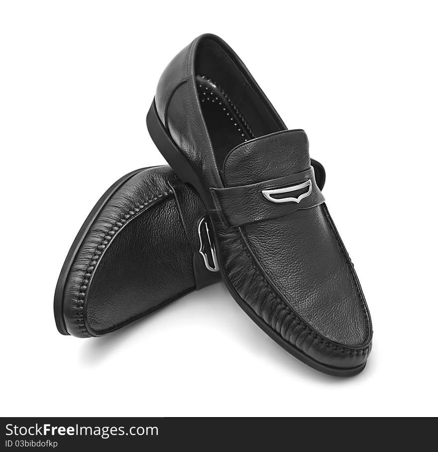 Black shoes isolated on a white background