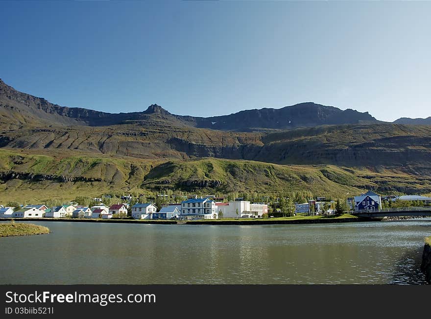 Houses at fjord s waterfront