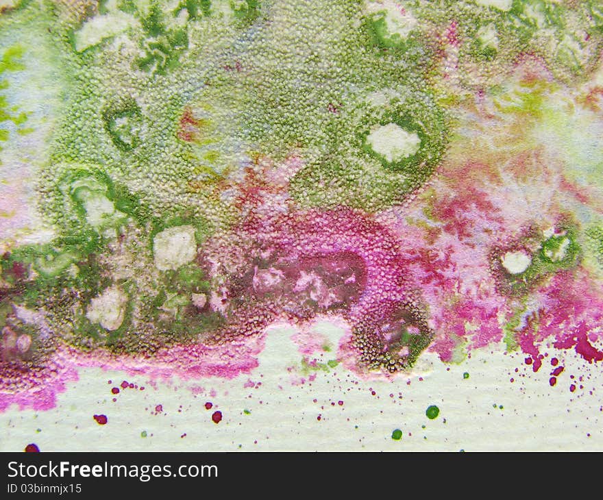 Green & Pink Watercolor Textures 1