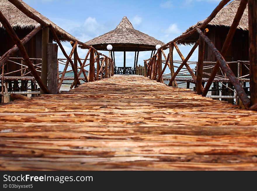 The summer house in the resort near the ocean. The summer house in the resort near the ocean