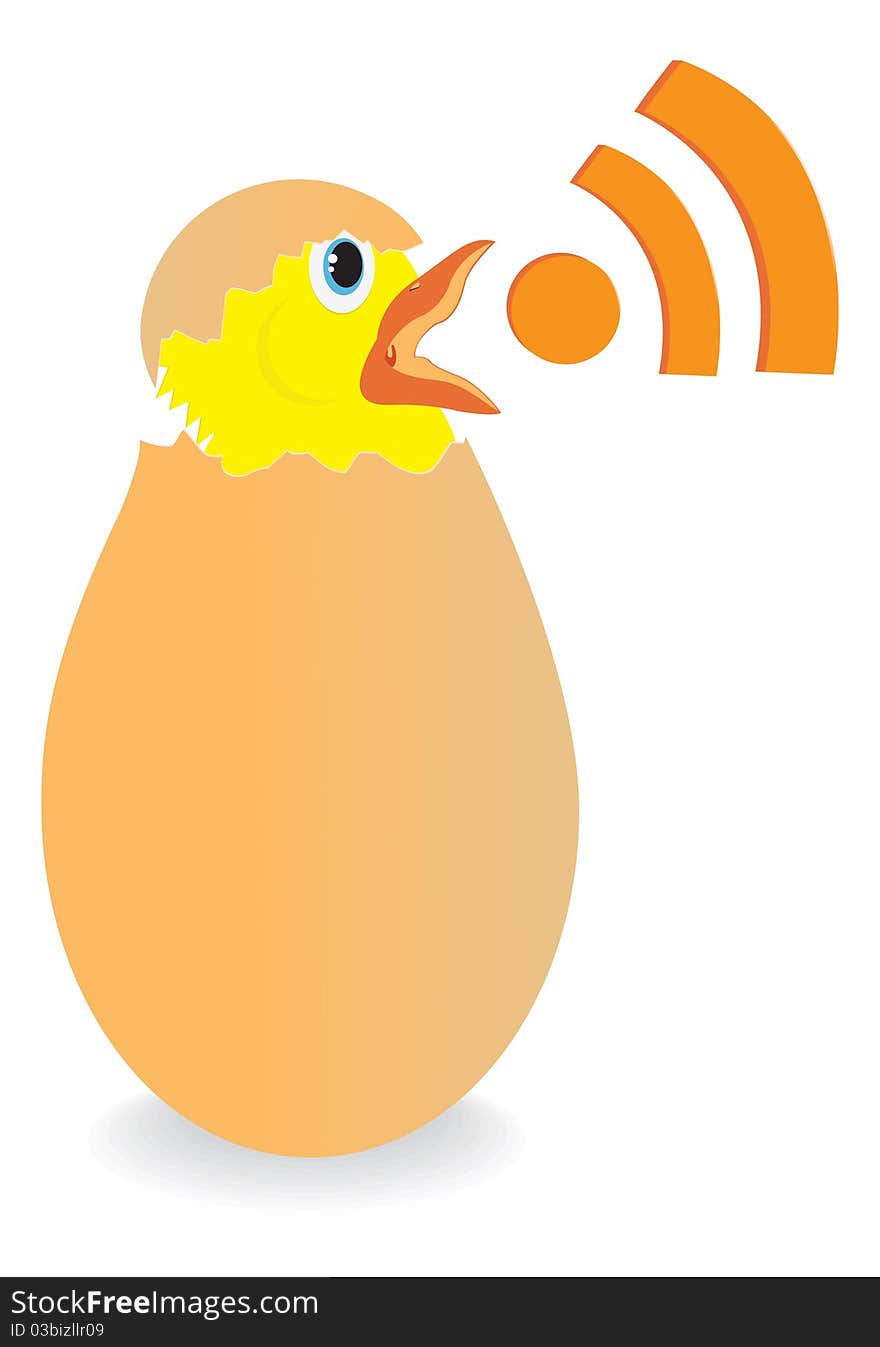 Egg rss concepts broken chicken yellow. Egg rss concepts broken chicken yellow