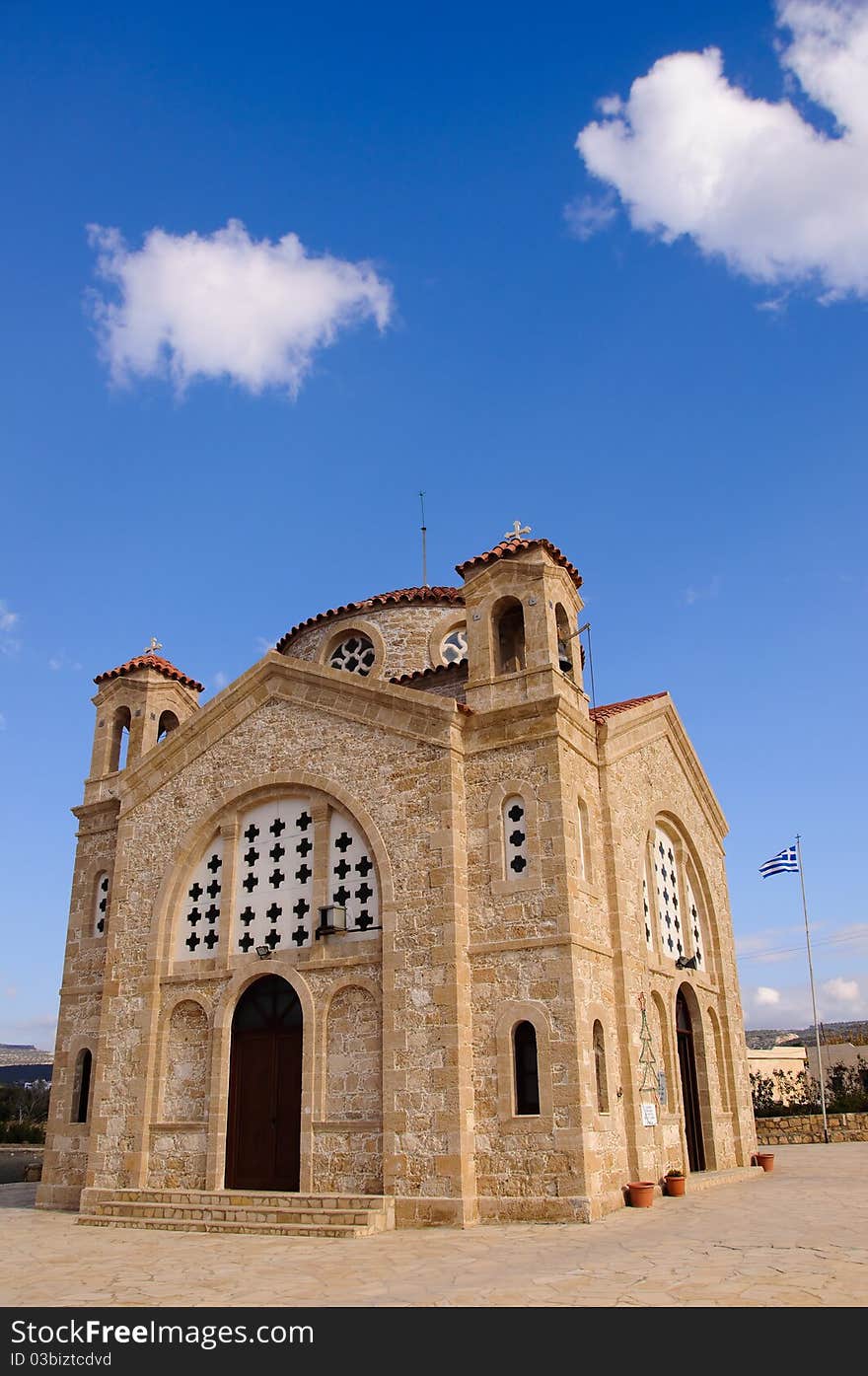 Greek christian church Agios Georgios taken full face