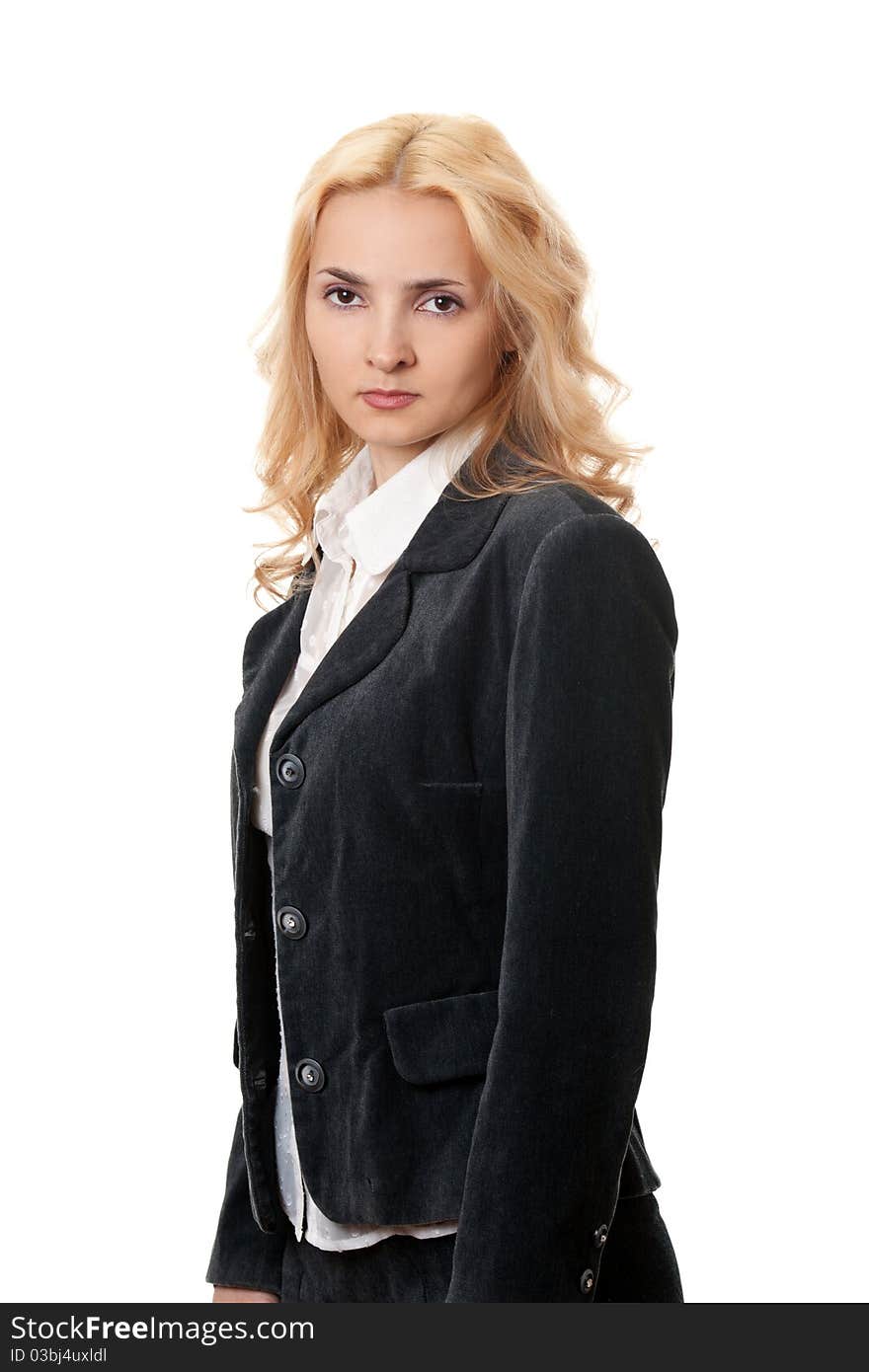 Business blonde woman