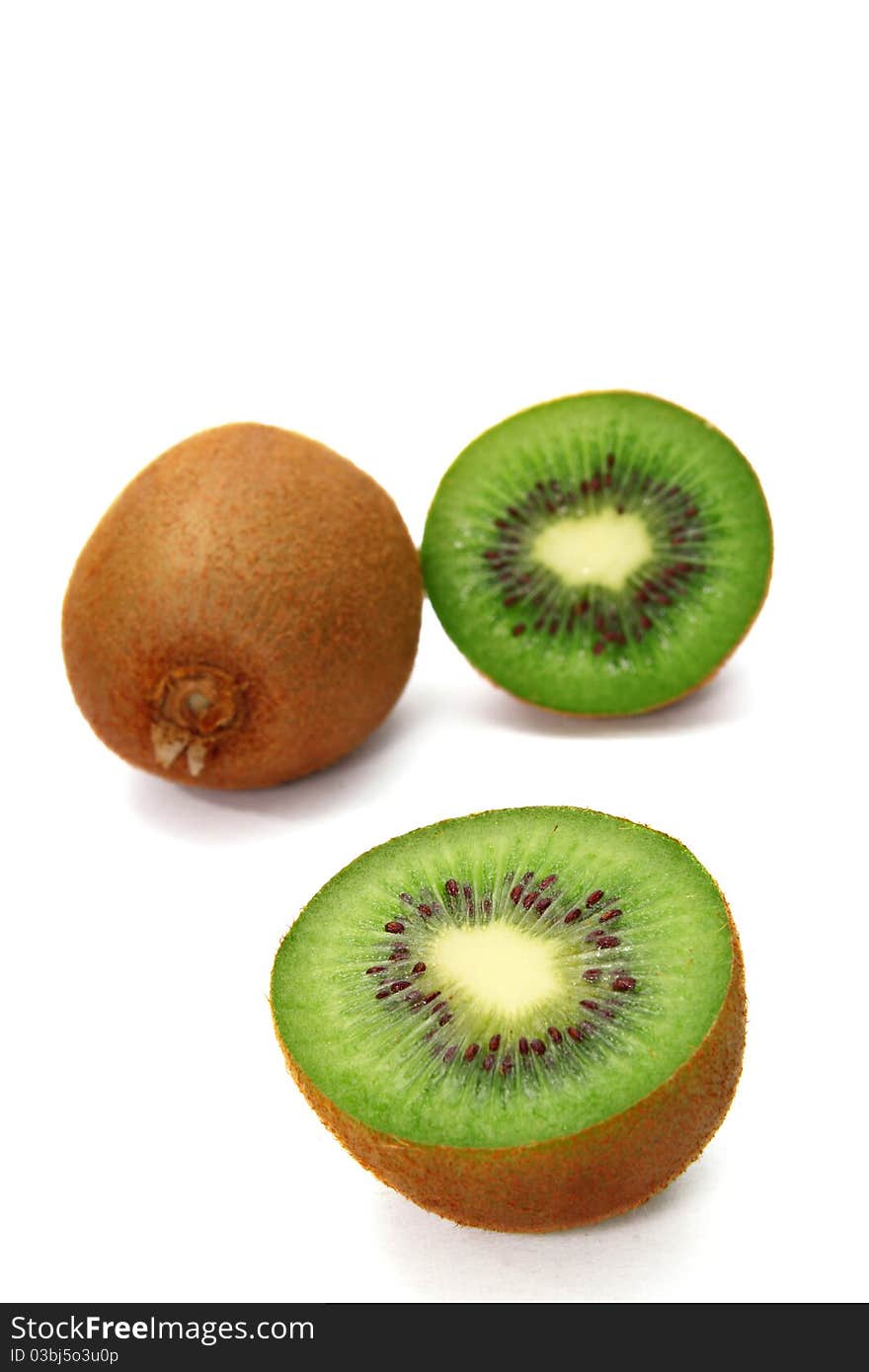 Kiwi isolate on white background. Kiwi isolate on white background