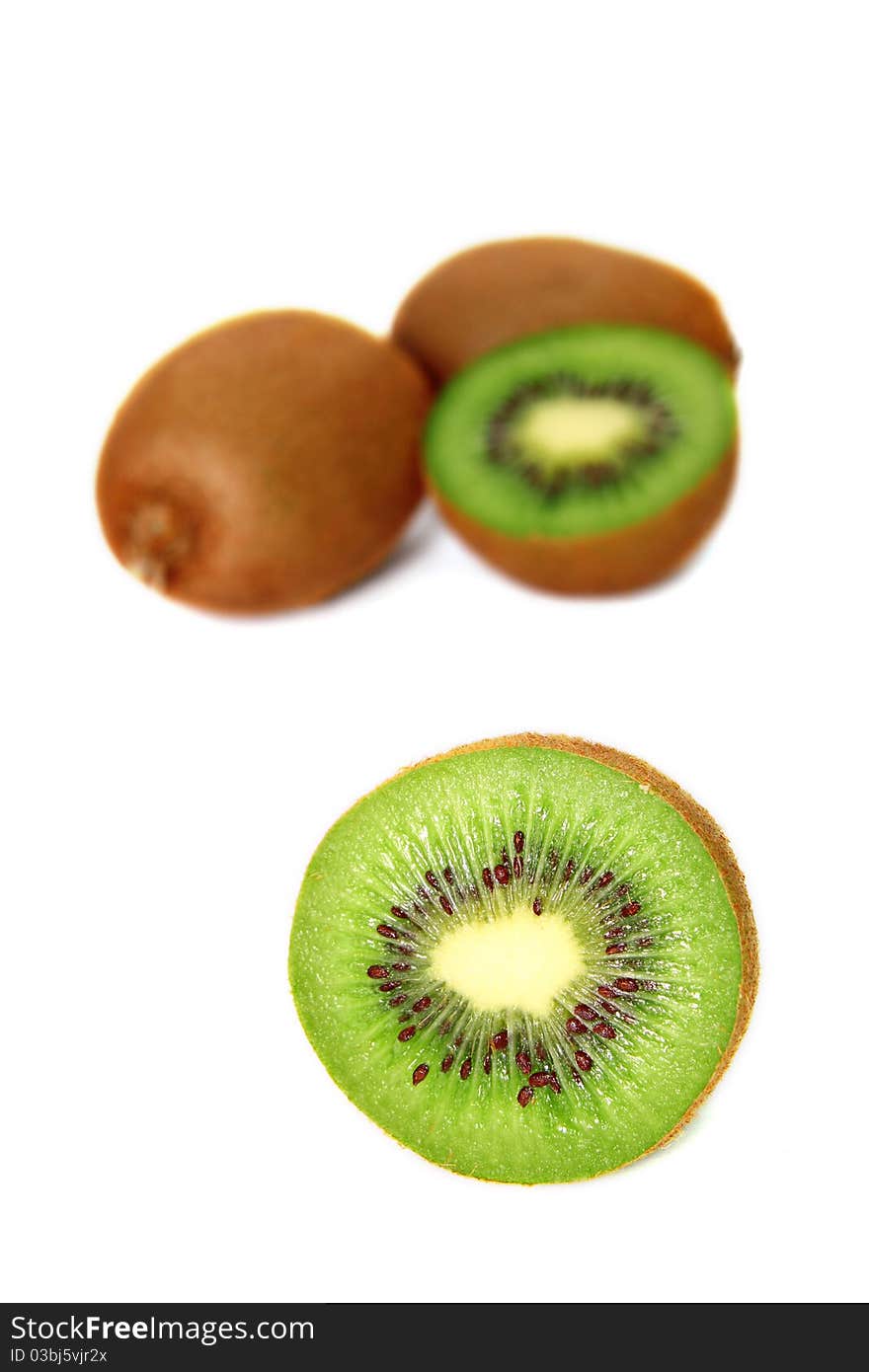 Kiwi isolate on white background. Kiwi isolate on white background