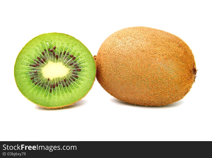 Kiwi isolate on white background. Kiwi isolate on white background