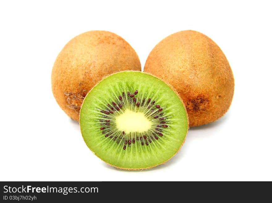 Kiwi isolate on white background. Kiwi isolate on white background