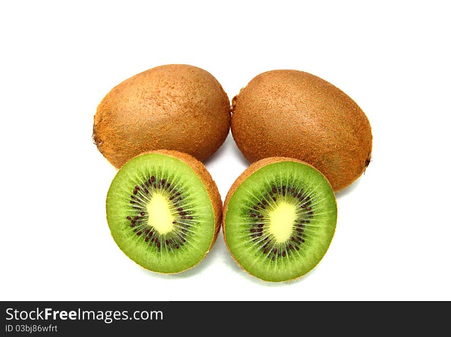 Kiwi isolate on white background. Kiwi isolate on white background