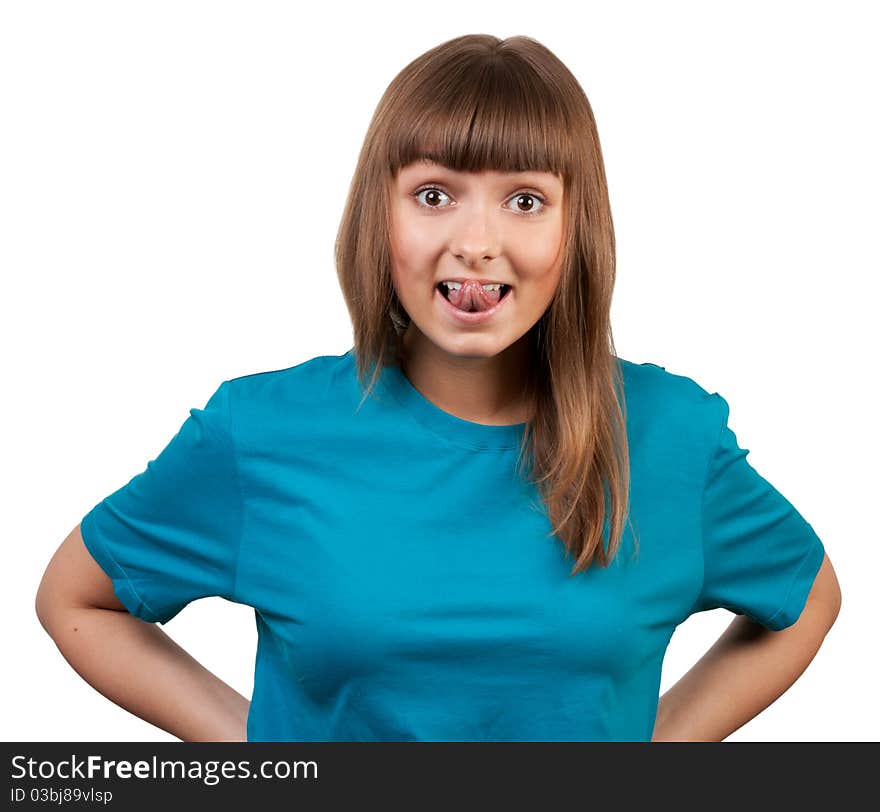 Portrait of a young brunette