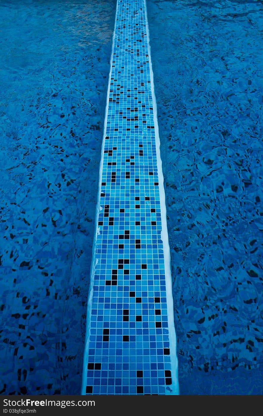 A path through the pool. A path through the pool