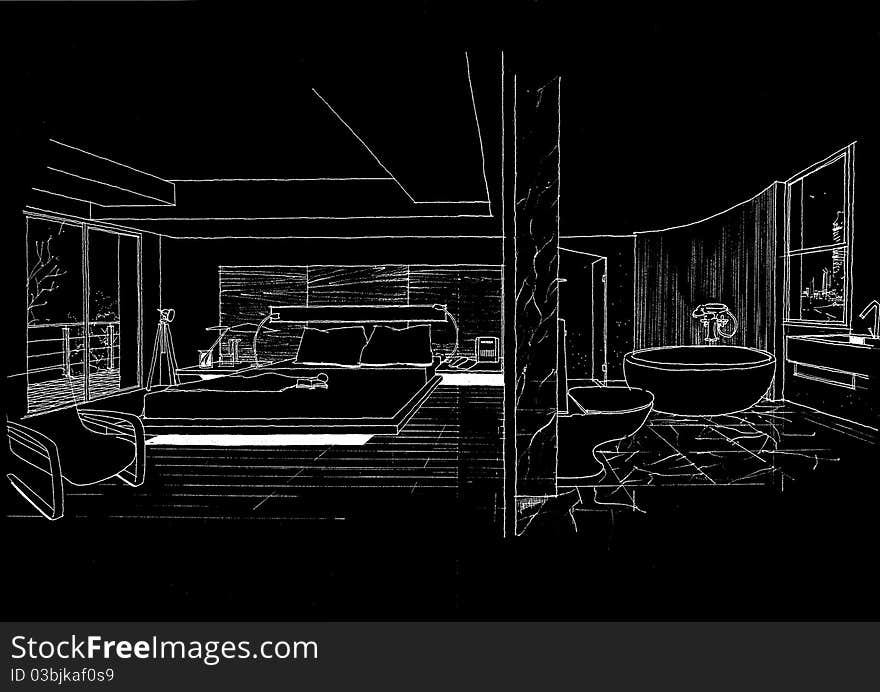 Interior Architecture Construction Landscape Sketch