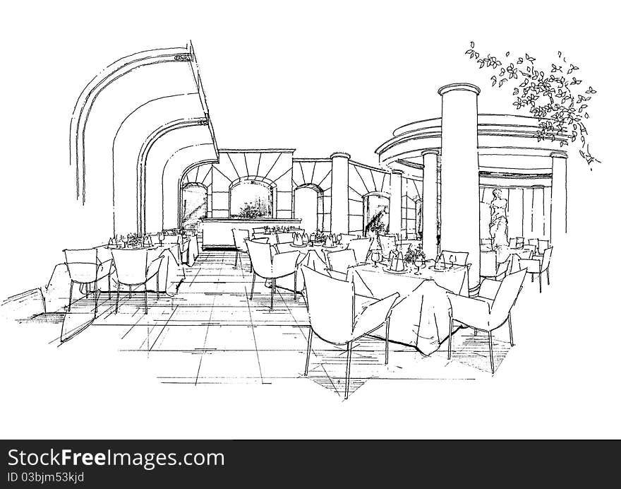 Interior Architecture Construction Landscape Sketc