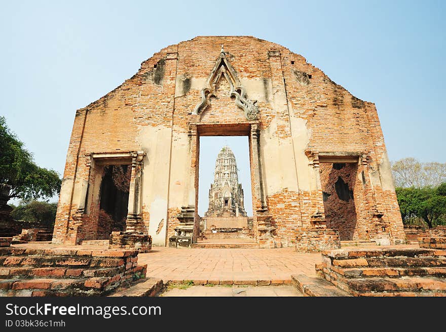 Pagoda in wat rajaburana ayutthaya thailand. Pagoda in wat rajaburana ayutthaya thailand