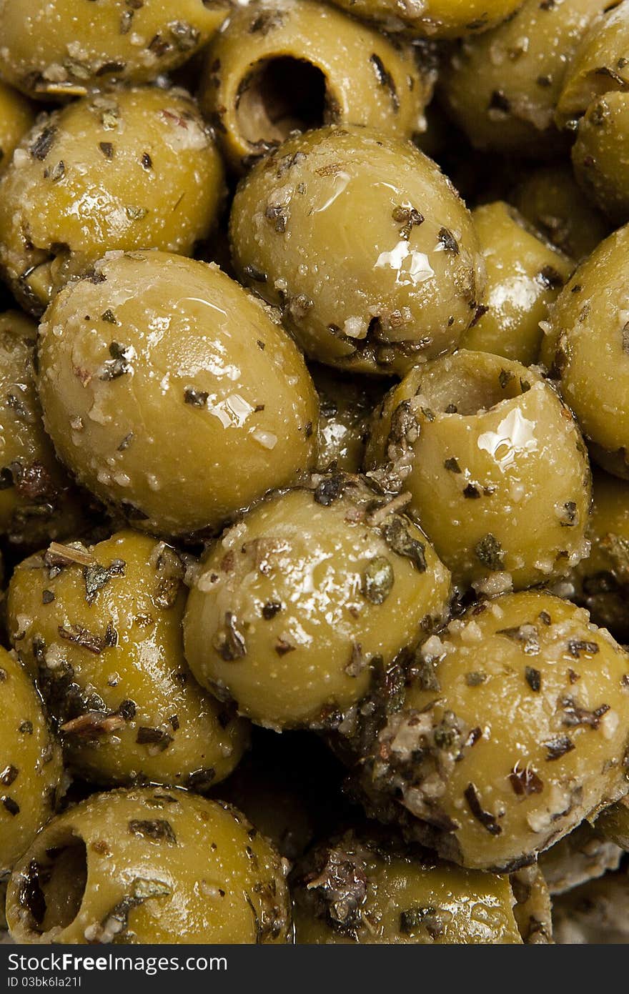 Green Italian olives