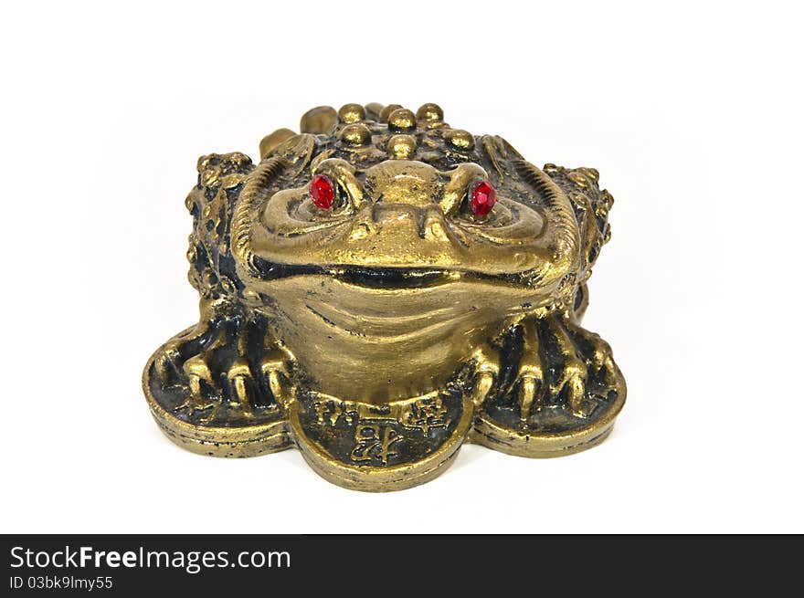 Frog feng shui isolated on a white background