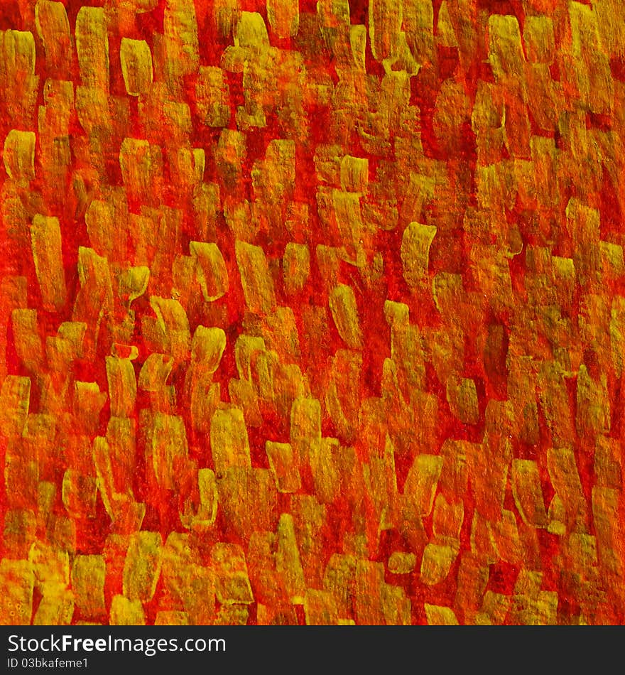 Grunge Background: Red, Yellow, Orange