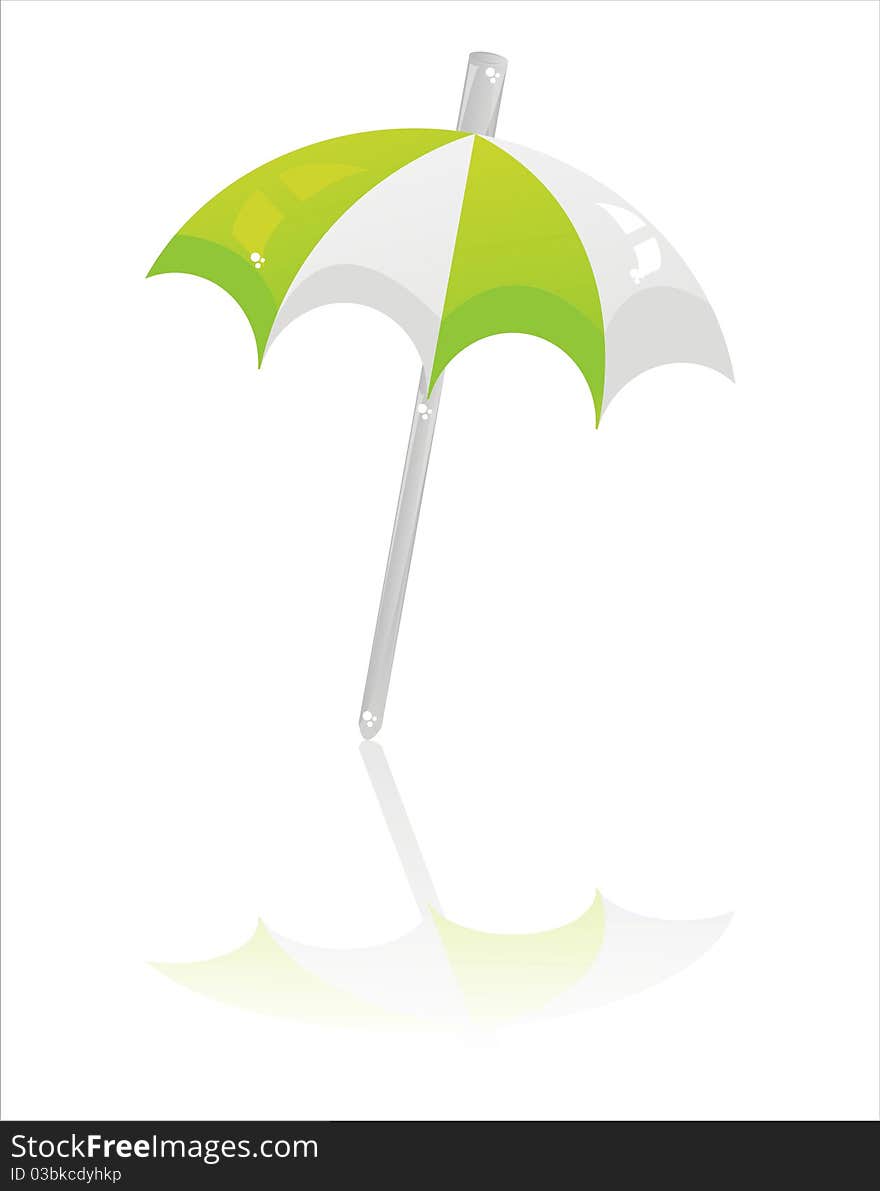 Beach umbrella isolated on white