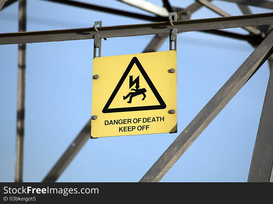 Danger of Death Pylon Sign