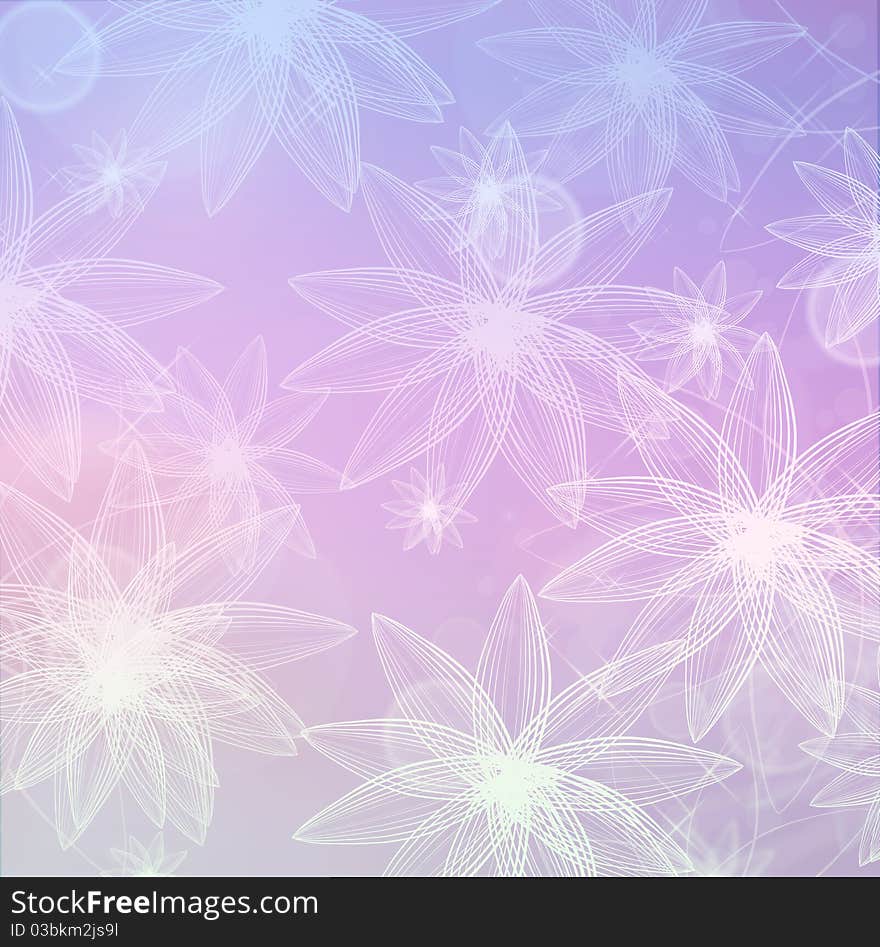 Flower on violet background. Illustration. Flower on violet background. Illustration