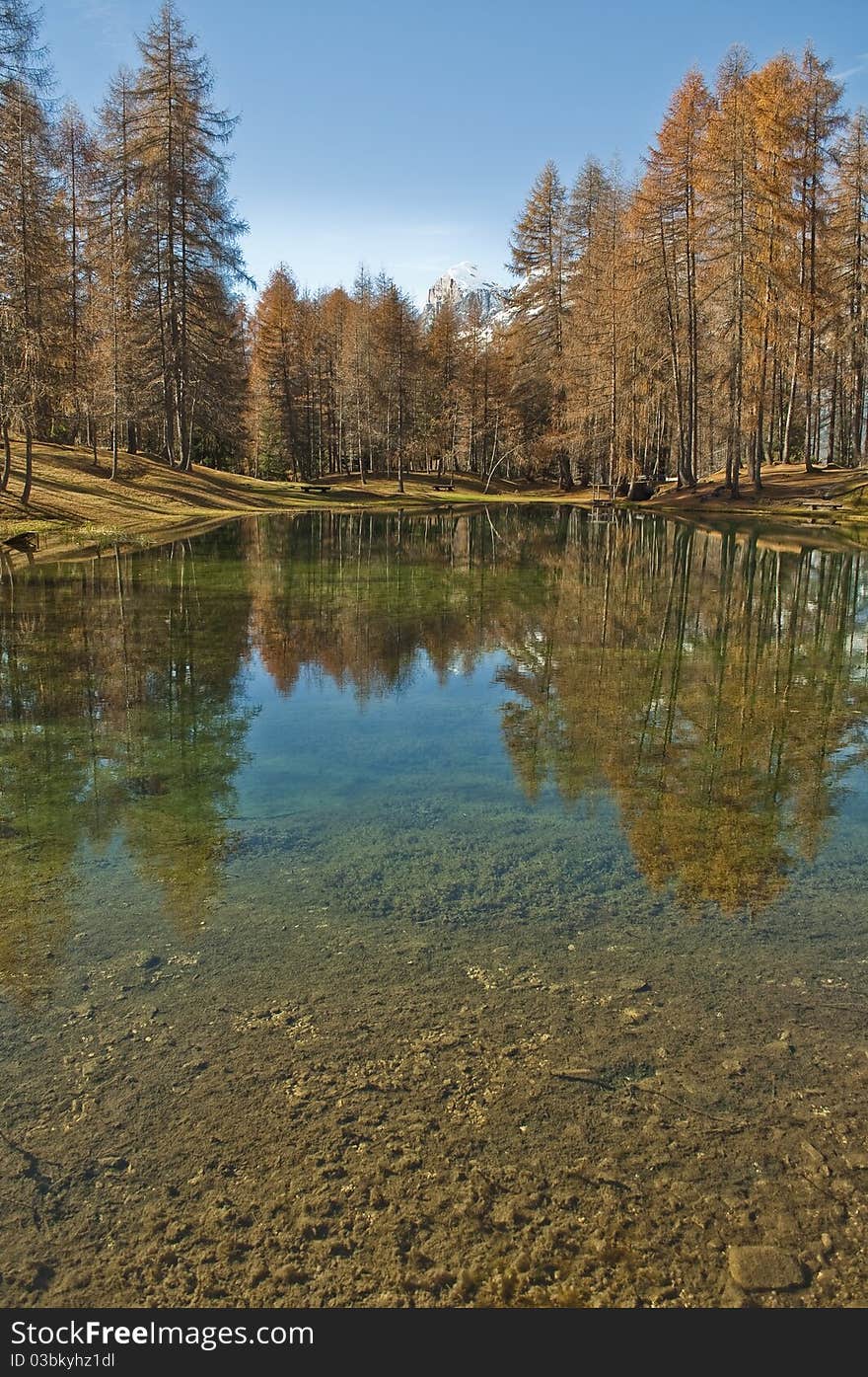 Lake in the Dolomites