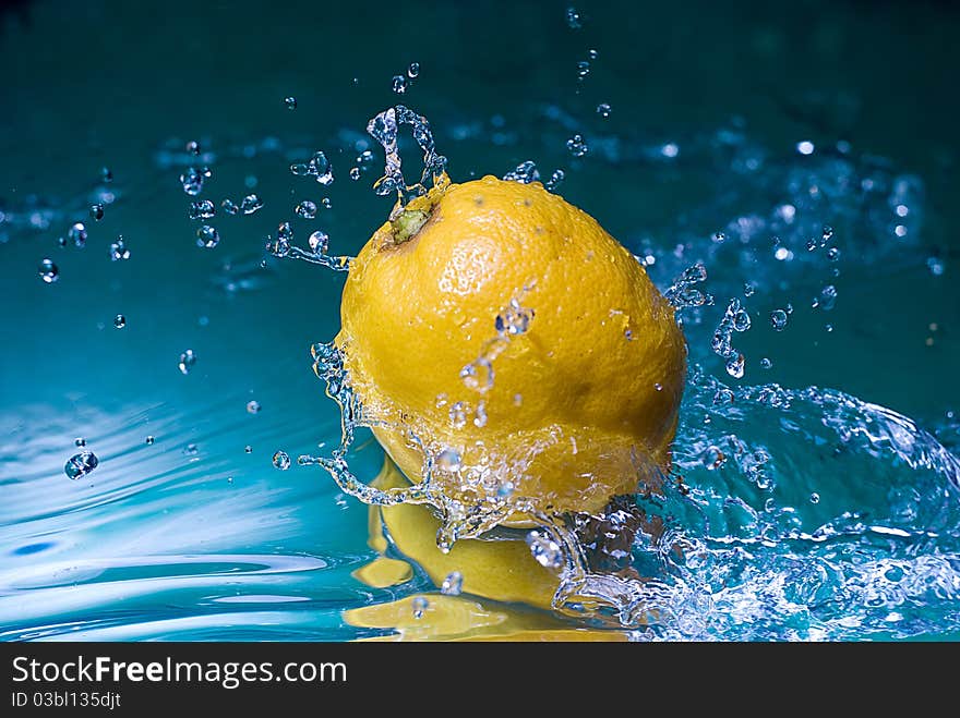 Lemon in water