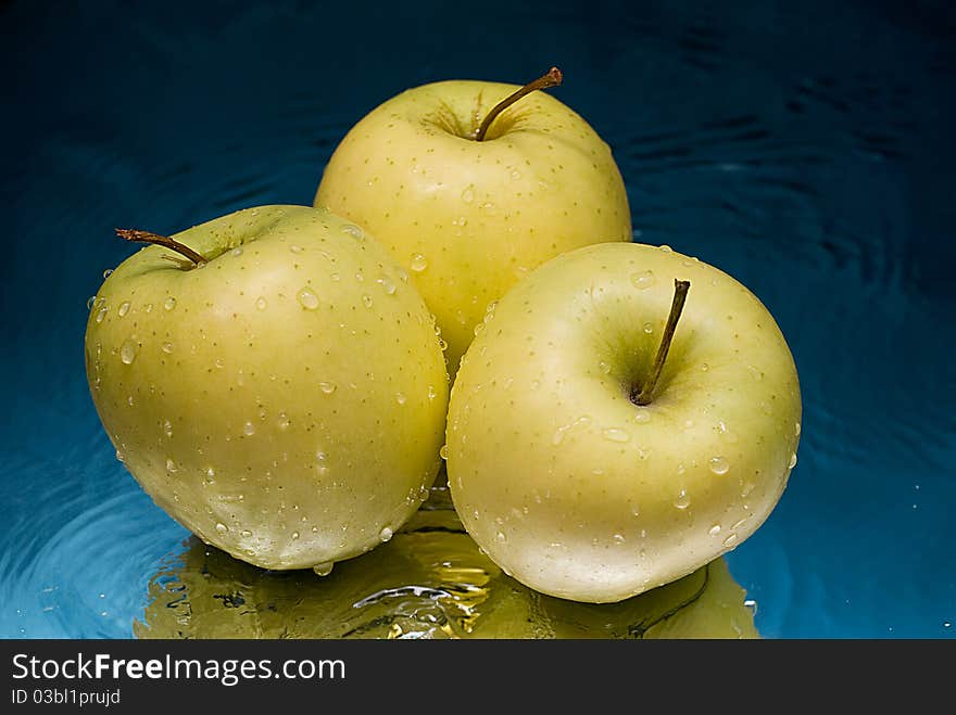 Apples in water