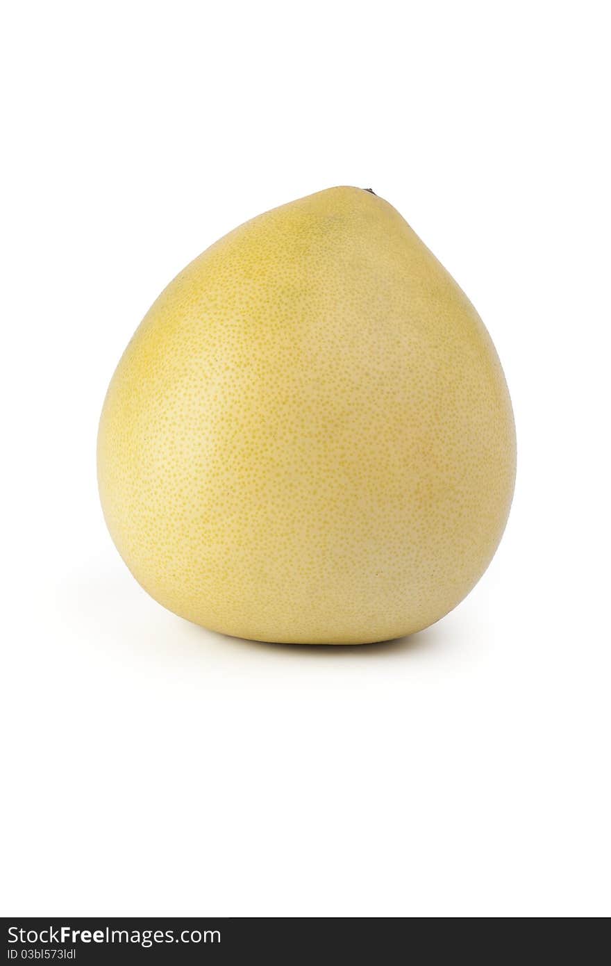 Fresh yellow pomelo isolated on white background