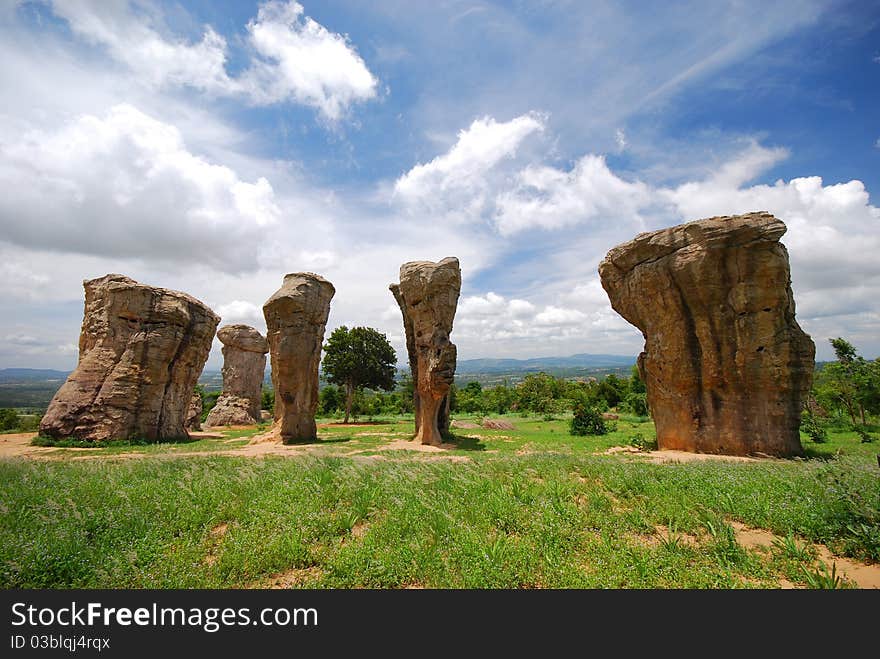 Sandstone mountins in thai nationpark. Sandstone mountins in thai nationpark