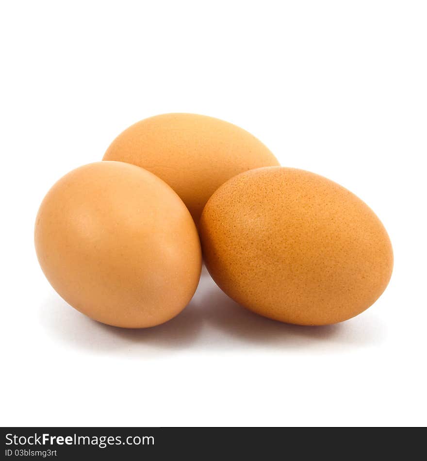 Eggs stack isolated on a white background