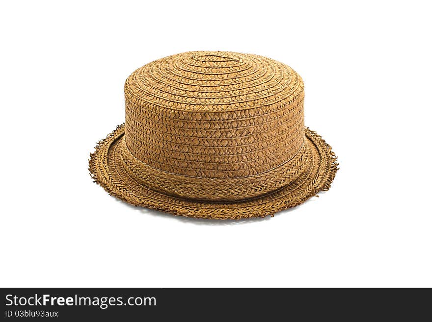 Straw hat isolated on a white background