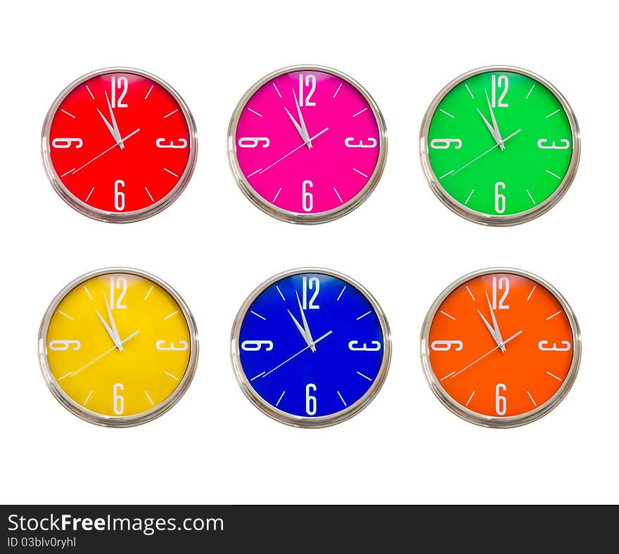 The colorful of clock collection