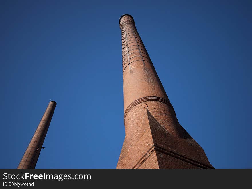 Two Brick Chimneys