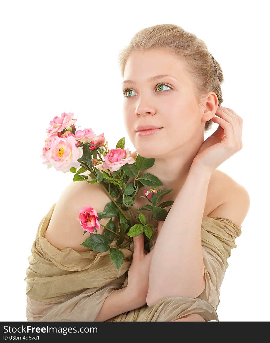 Portrait of a girl with a flower