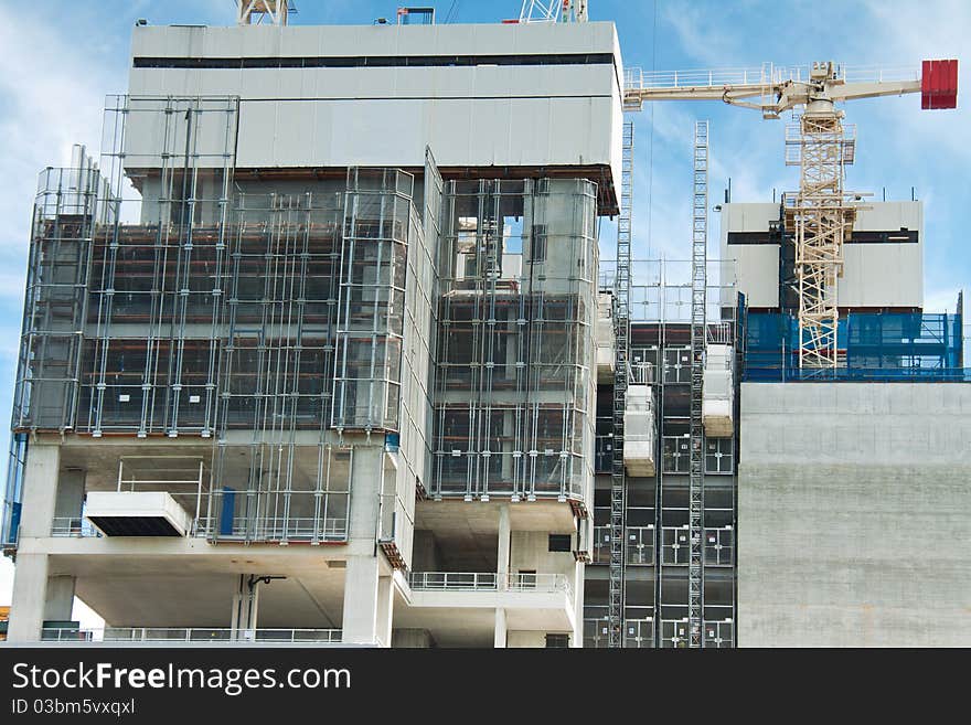 Closeup Of Screen System On Construction