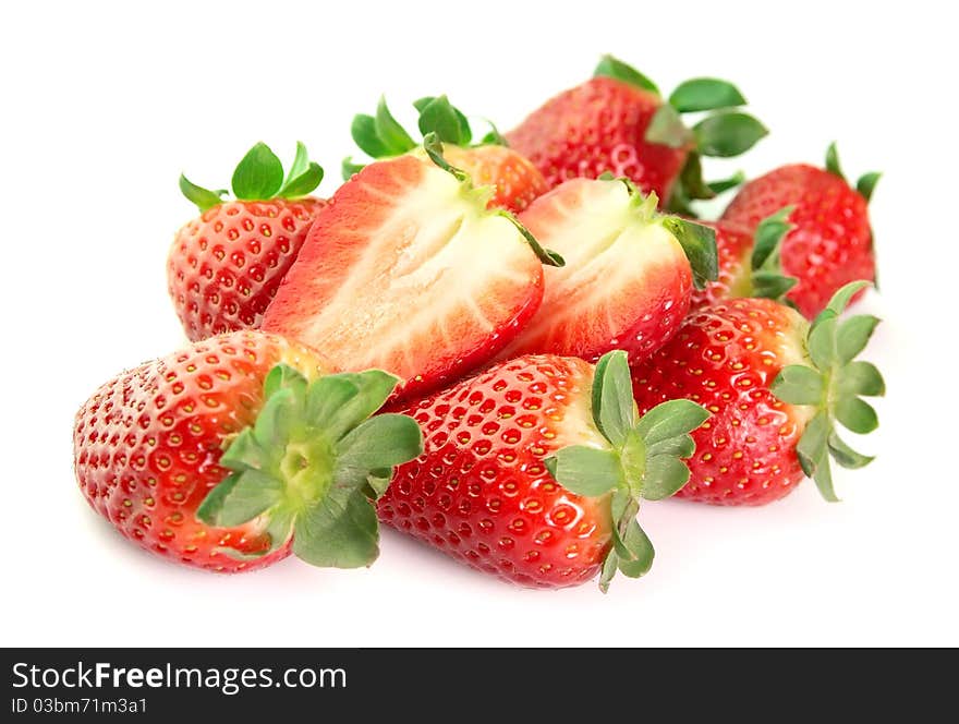 Sweet and juice strawberries closeup. Sweet and juice strawberries closeup