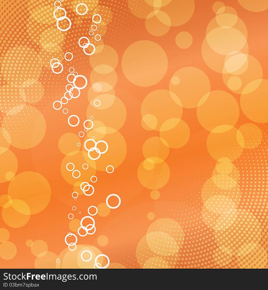 Abstract orange bubble illustration for background. Abstract orange bubble illustration for background