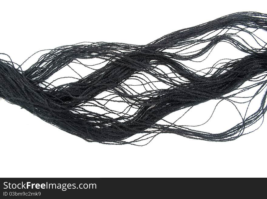 Black cotton thread