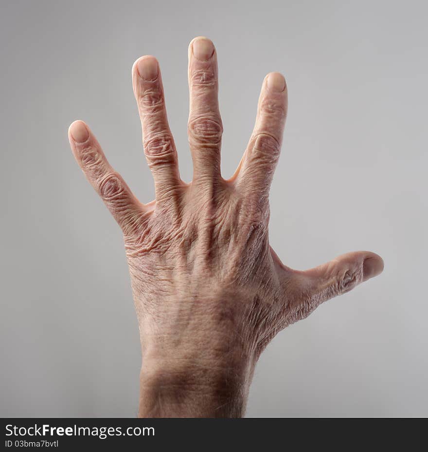 Closeup of a senior man's wrinkled hand. Closeup of a senior man's wrinkled hand