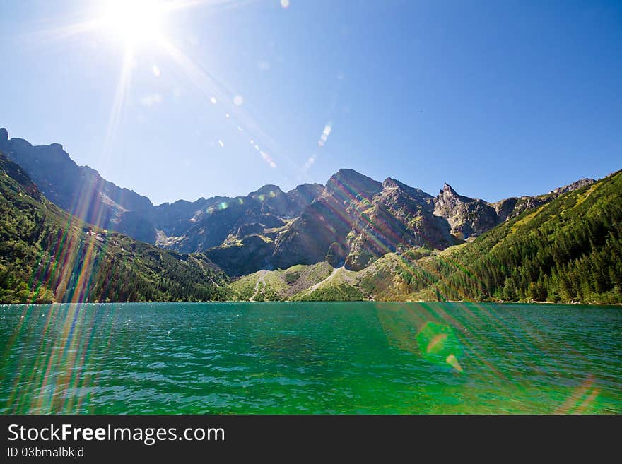 Summer mountain landscape in the Polish Tatry