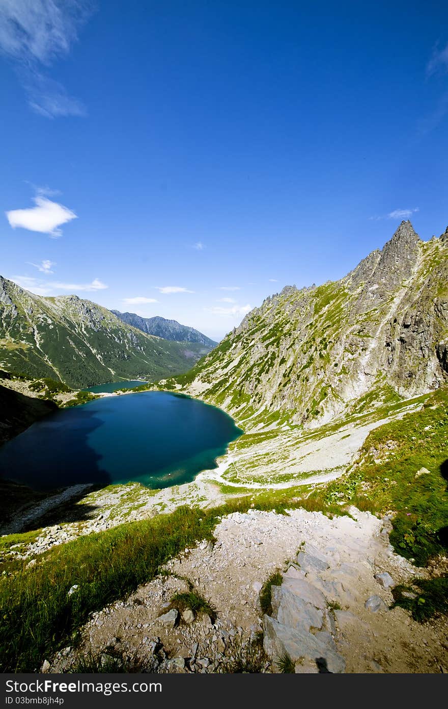 Summer mountain landscape in the Polish Tatry