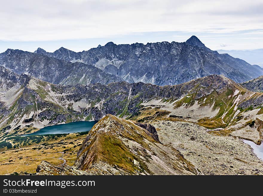 Summer mountain landscape in the Polish Tatry