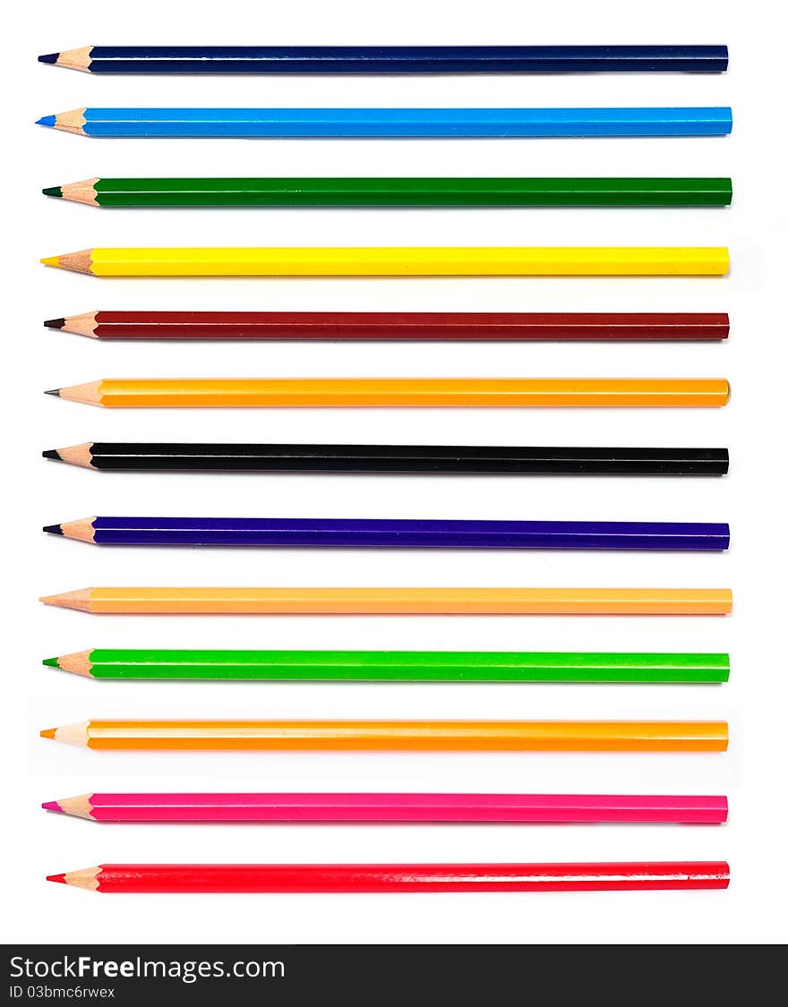 An image of set of color pencils