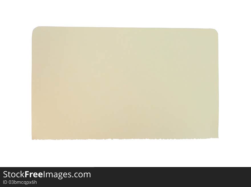 An image of sheet of paper on white